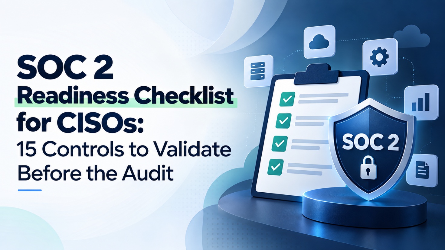 SOC 2 Readiness Checklist for CISOs: 15 Controls to Validate Before the Audit